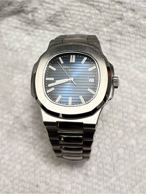 NEW:Beautiful Blue & Silver Iconic Watch Patek Philippe-like Dial Smartwatch